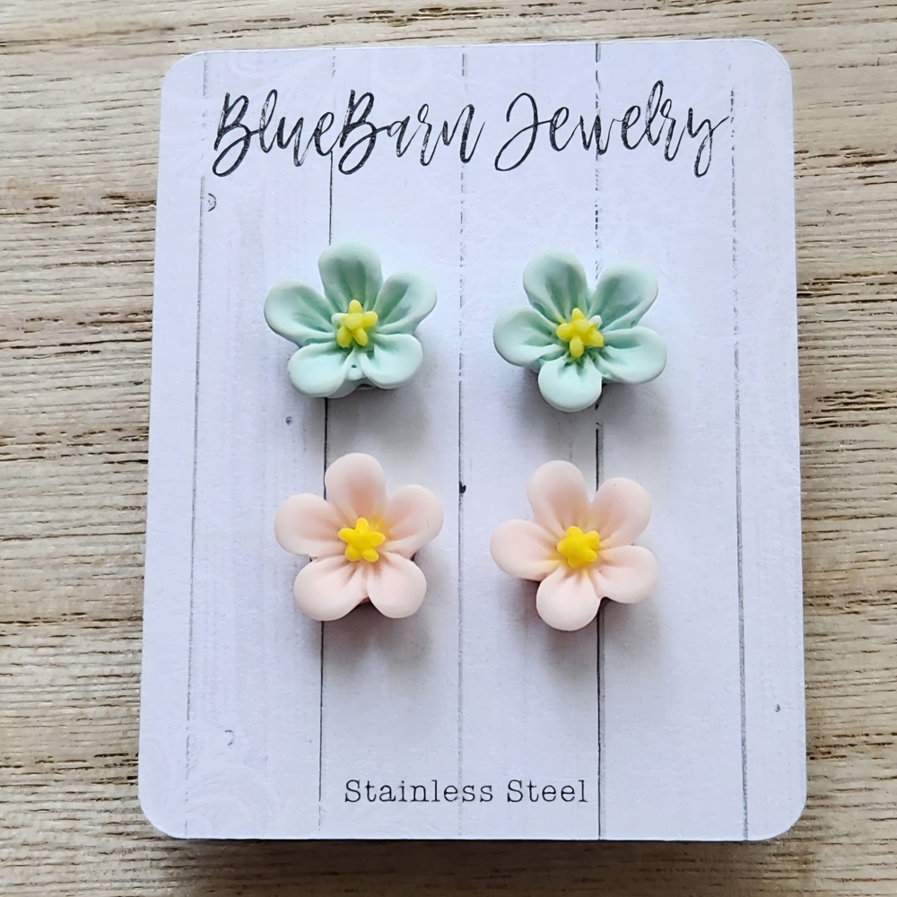 Handmade Floral Stud Earrings